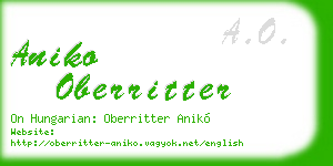 aniko oberritter business card